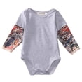 thumbnail image 1 of Sylvamorning 0-18M Baby Boy Long Sleeve Patchwork Romper Round Collar Jumpsuit, 1 of 7