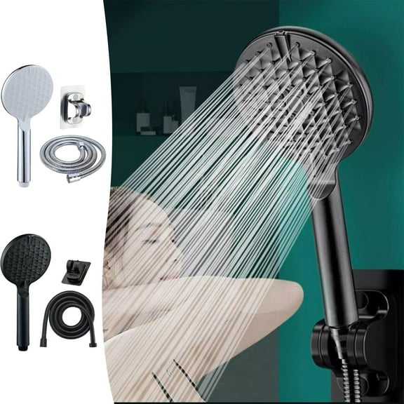 RFUGUG High Pressure Shower Head with Handheld - Includes Showerhead, Stainless Steel Hose, and Wall Mount Bracket for Convenient, Upgraded Showering Experience