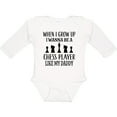 thumbnail image 3 of Inktastic Future Chess Player Like Daddy Boys or Girls Long Sleeve Baby Bodysuit, 3 of 5