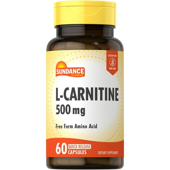 L-Carnitine 500mg | 60 Capsules | Free Form Amino Acid | by Sundance