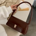 thumbnail image 5 of Yibooy Women Shoulder Bag Casual Retro Tote Bag PU Leather Underarm Bag (Dark Brown), 5 of 10