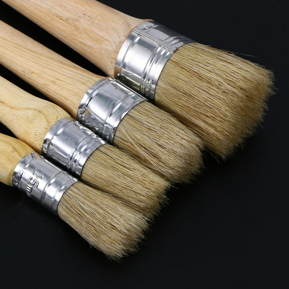 WRITWAA Professional Wax Brush for Painting and Furniture Restoration with Ergonomic Handle Wood and Bristle Multi 20mm