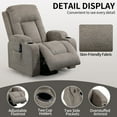 thumbnail image 5 of Sesslife Lift Recliner Chair for Adults, Electric Power Lift Recliners with Heat and Massage, Reclining Mechanism Electric Recliner with USB Port, Cup Holders, for Living Room Home, Light Brown, 5 of 8