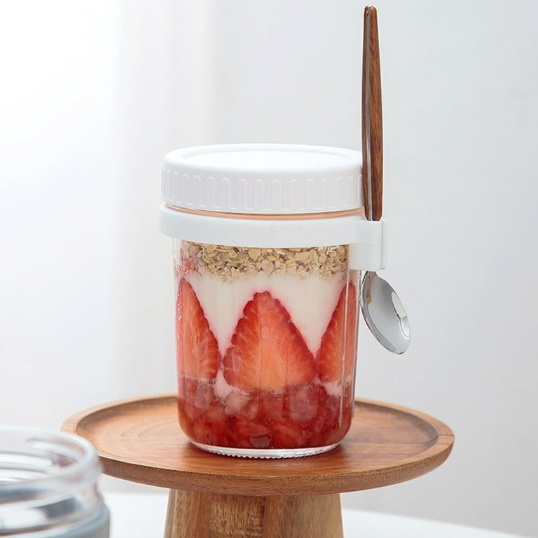 SMARCH Overnight Oats Jars with Lid and Spoon Set of 2, 16 oz