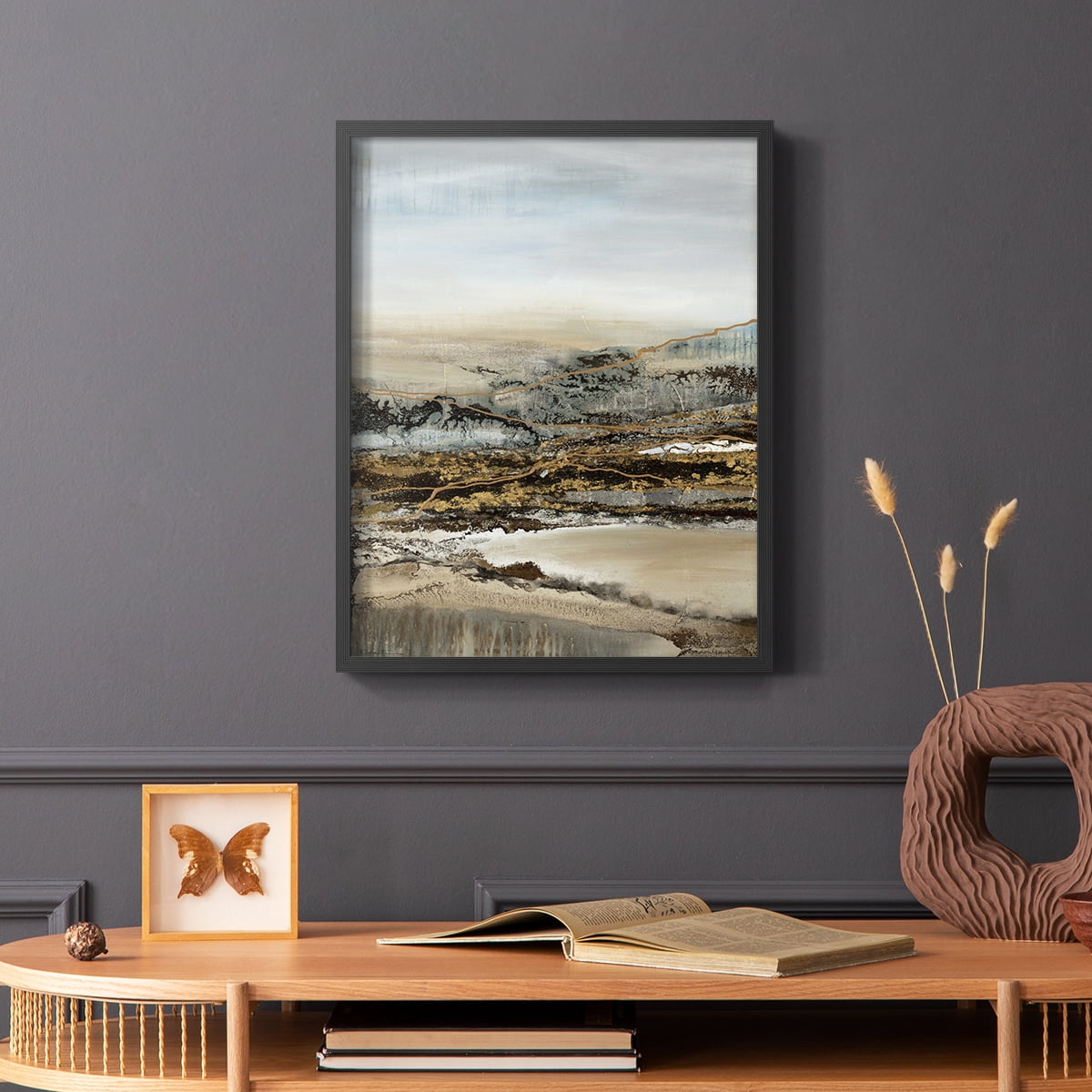 Annual Journey Framed Print in Black Solid Wood Framed Print No Nail Hanging