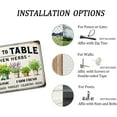 thumbnail image 3 of Kitchen Herbs Metal Sign Farm To Table Tin Sign Vintage Wall Art Decor For Kitchen Garden Farmhouse 8x12 Inch, 3 of 13
