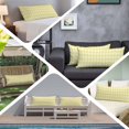 thumbnail image 6 of Yellow Plaid Throw Pillow Covers, Modern Minimalist Checkered Soft Breathable Pillow Cases with Invisible Zipper for Sleeping, Long Body Pillowcases for Couch Bed Sofa Chair 20x60 Inches, 6 of 9