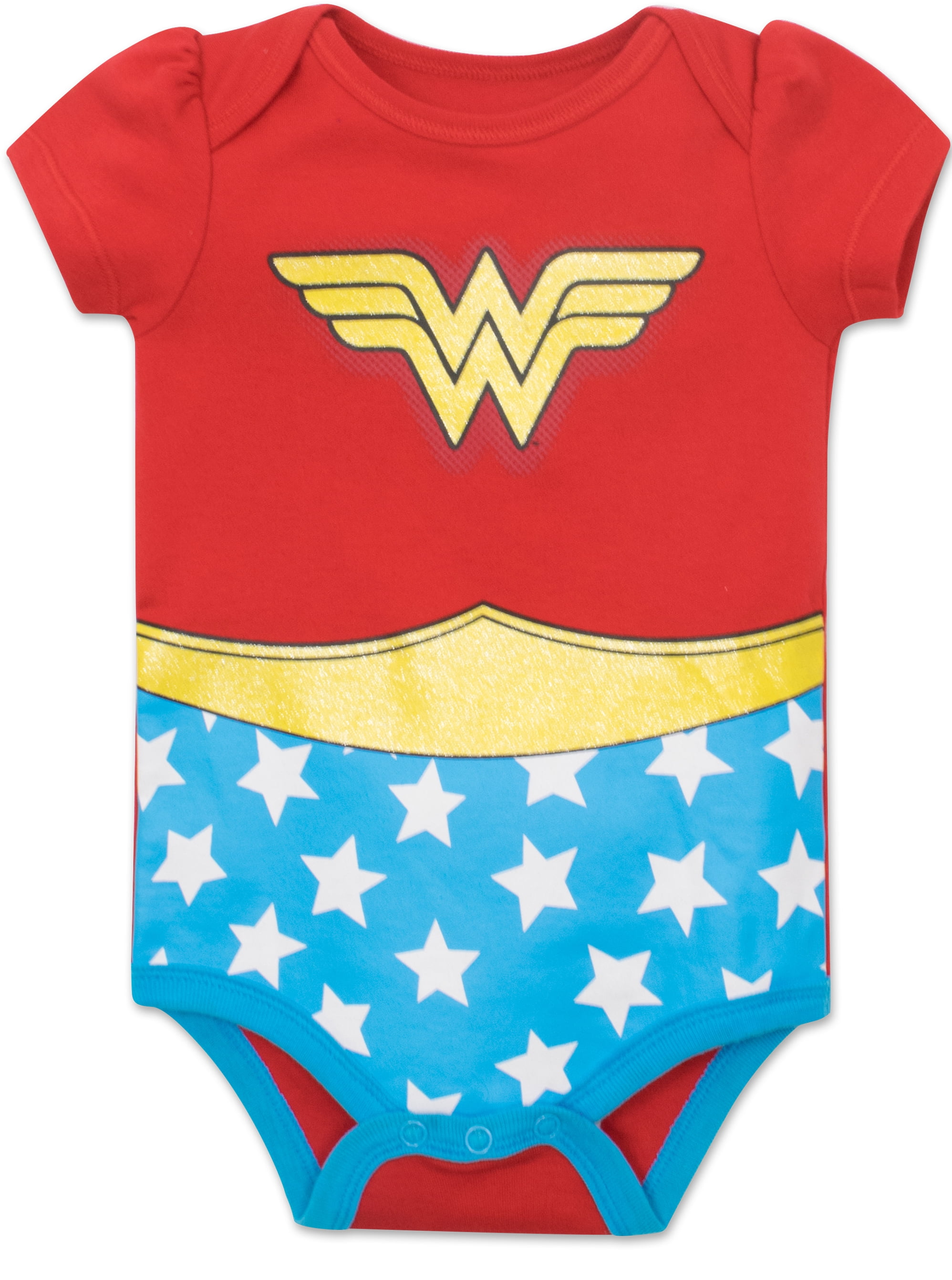 Warner Bros. Justice League Baby Girls' 5 Pack Onesies - Wonder Woman Batgirl and Supergirl (0-3M)