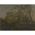 thumbnail image 2 of Frederic Edwin Church 24x19 Black Ornate Framed Double Matted Museum Art Print Titled: Maine Woods (1845-55), 2 of 5