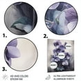 thumbnail image 3 of Designart "Dream of Purple and Grey Violets II" Violets Metal Art Print, 3 of 5