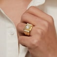 thumbnail image 3 of 2 Carat Mens Moissanite Ring Gold Wedding Bands D Color VVS1 Clarity 925 Sterling Silver Promise Anniversary Lab Diamond Rings for Men Size 8-12, 3 of 7