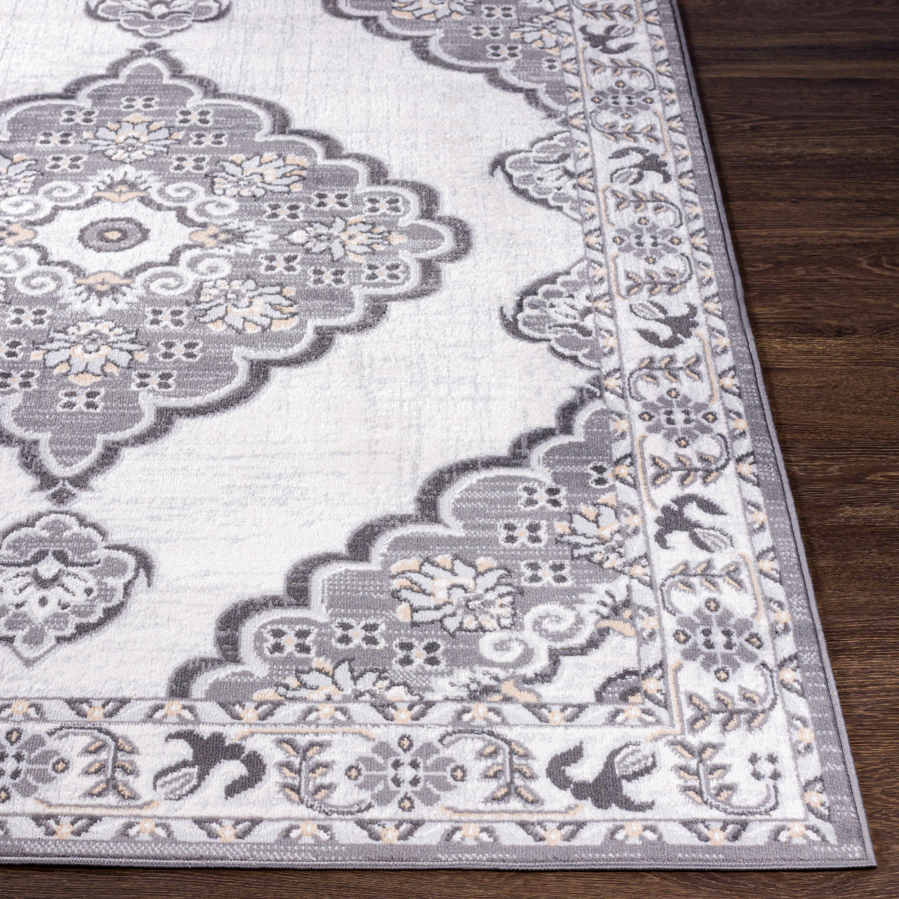 Artistic Weavers Afelpado Gray Oriental 6'7" x 9' Rectangle Area Rug - image 3 of 5