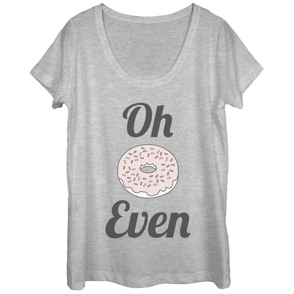 Women's CHIN UP Oh Donut Even Scoop Neck Athletic Heather Small