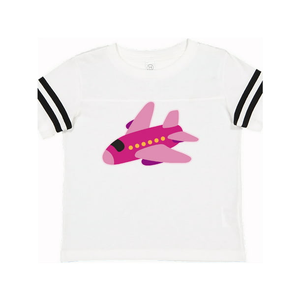 Girls Pink Airplane Pilot Toddler T-Shirt 