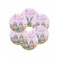 thumbnail image 7 of 13 Inch Round Placemats Set of 6, Easter Gnomes Bunnies Non Slip Heat Insulation PP Table Mats, Spring Easter Eggs Floral Purple Plaid Washable Place Mats for Kitchen Dining Party Table Decor, 7 of 7
