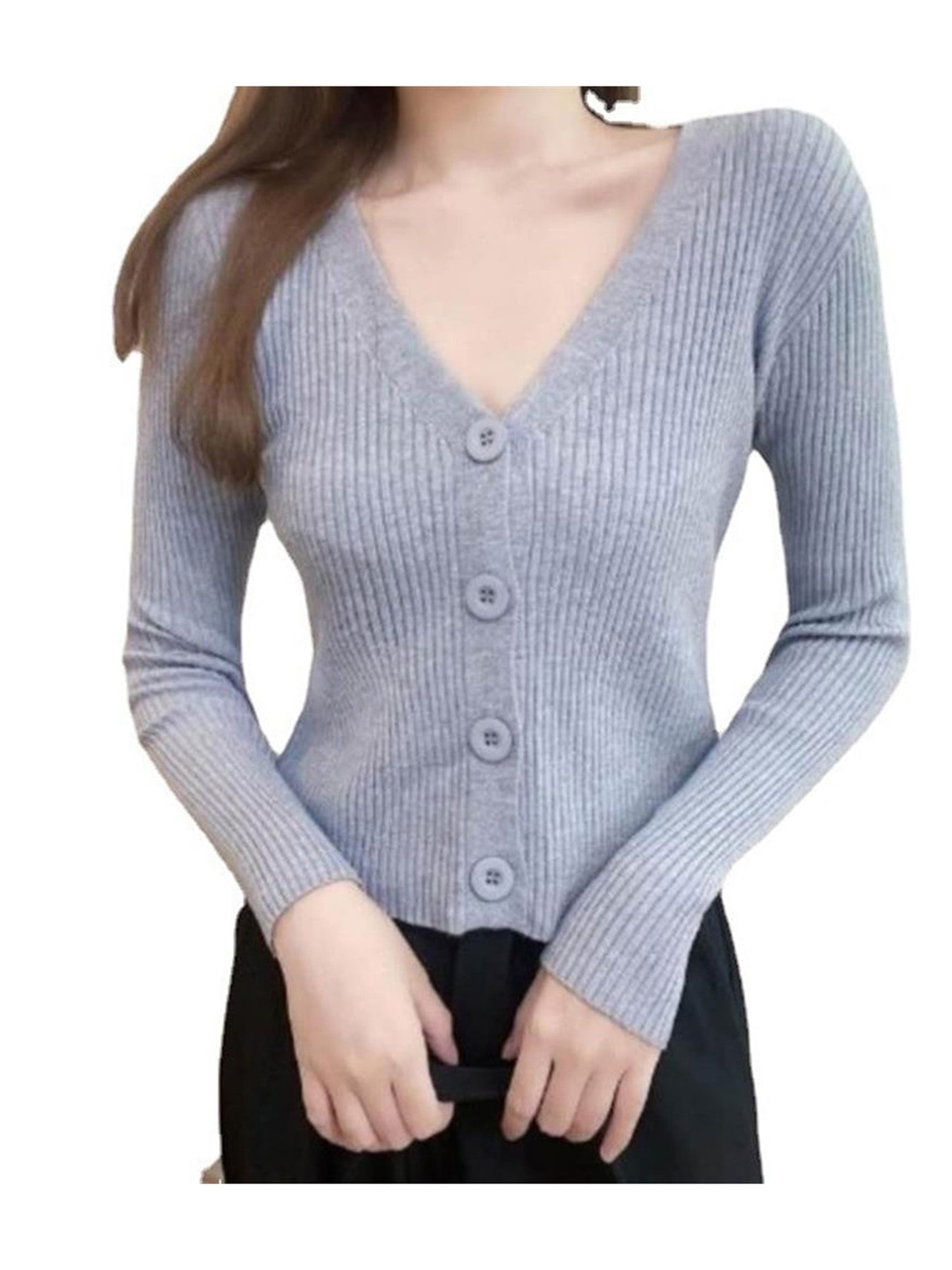 New Women Jacket Slim Knit Coat Cardigan Sweater Outwear Short Tops Solid Casual