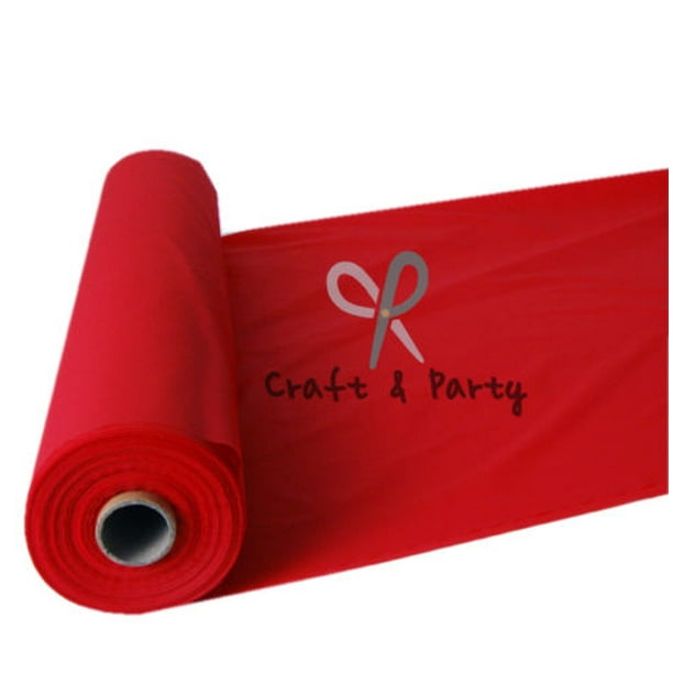 Plastic Banquet Tablecloth Roll, Red, 40in x 100ft