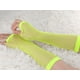 thumbnail image 4 of Guantes de red sin dedos para mujeres, accesorios de disfraz de fiesta de los años 1980, 2 pares, amarillo fluorescente, largo-2 pares, 4 of 4