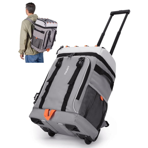 Mochila térmica TOURIT de 30 litros, 50 latas, con ruedas, para mujer