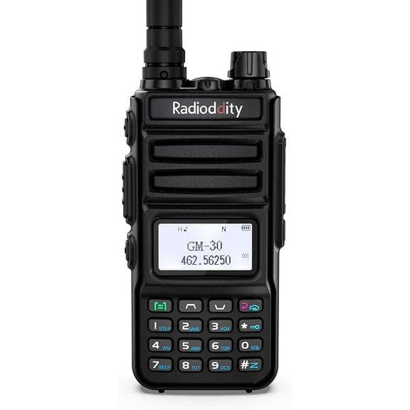Radioddity GM-30 GMRS Handheld Radio, 5W Long Range Two Way Radio, GMRS Repeater Capable, with Dual Band NOAA Scanner & Receiver, USB Rechargeable, 250 CH, SYNC, VOX