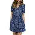 thumbnail image 1 of Ketyyh-chn99 Robes de Printemps pour Femmes 2024 Robe d'Été Robe Extensible Robe de Plage Robe d'Automne Décontractée Ample Mini-Robe Bleu, TG, 1 of 5