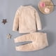 thumbnail image 4 of Sudadera Para Niños Pequeños Otoño Invierno Color Sólido Suéter De Manga Larga Pantalones Dos Piezas Ropa Para Niños Caqui Odeerbi  LM103-3399, 4 of 9