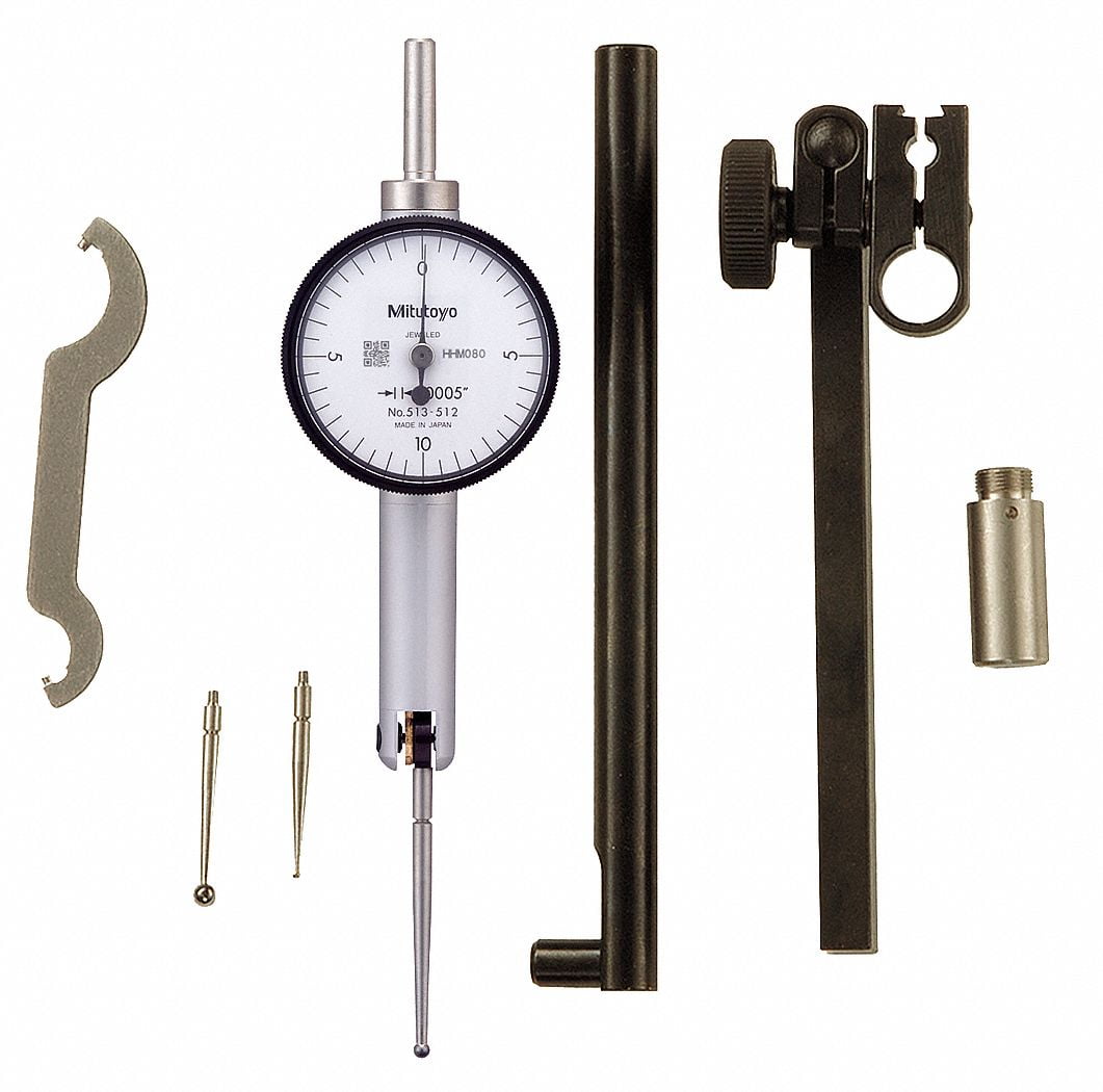 Mitutoyo Test Indicator Set,Swl Hd,0 to 0.020 In 51351210T