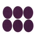 thumbnail image 3 of 6x Patchs Thermocollants pour Vêtements Réparation Décorative Réparation Coudières Genoux Appliqué Ovale Violet, 3 of 6