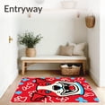 thumbnail image 3 of ODIKA 6'x9' Machine Washable Non-Slip Area Rug, Playful Puppy Portrait Hook Kit Needlework Art Design High Traffic Rug, Red, 633754, 3 of 7