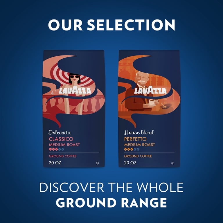 Lavazza, Ground Coffee, 20 oz, Medium Roast Arabica Robusta