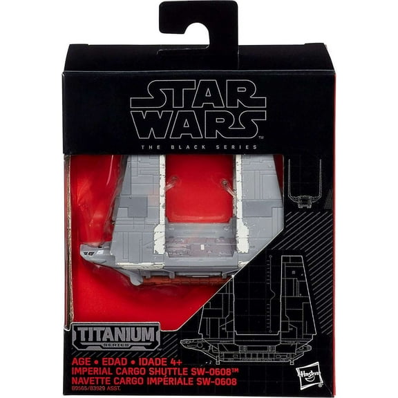 Star Wars Black Titanium Imperial Cargo Shuttle Diecast Vehicle