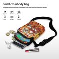 thumbnail image 7 of HELLHERO Flowers Pattern 2 Zippers Women Shoulder Bag for Adults, Casual Travel, 7 of 7