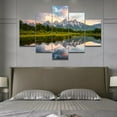 thumbnail image 4 of TISHIRON 5PCS Framed Canvas Wall Art Set,60"x40" Sunrise Landscape in Grand Teton National Park Canvas Art Decor, 4 of 7