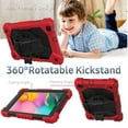 thumbnail image 5 of Galaxy Tab A 8.0 Case 2019,Colorful Heavy Duty Shockproof Kids Silicone Cover with Hand Strap Kickstand Shoulder Strap for Samsung Galaxy Tab A 8.0 SM-T290/T295/T297,Red & Black, 5 of 7