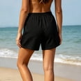 thumbnail image 5 of YanHoo Cotton Linen Shorts for Women Vintage Elastic Waist Loose Short Pants Casual Beach Vacation Shorts with Pockets, 5 of 8