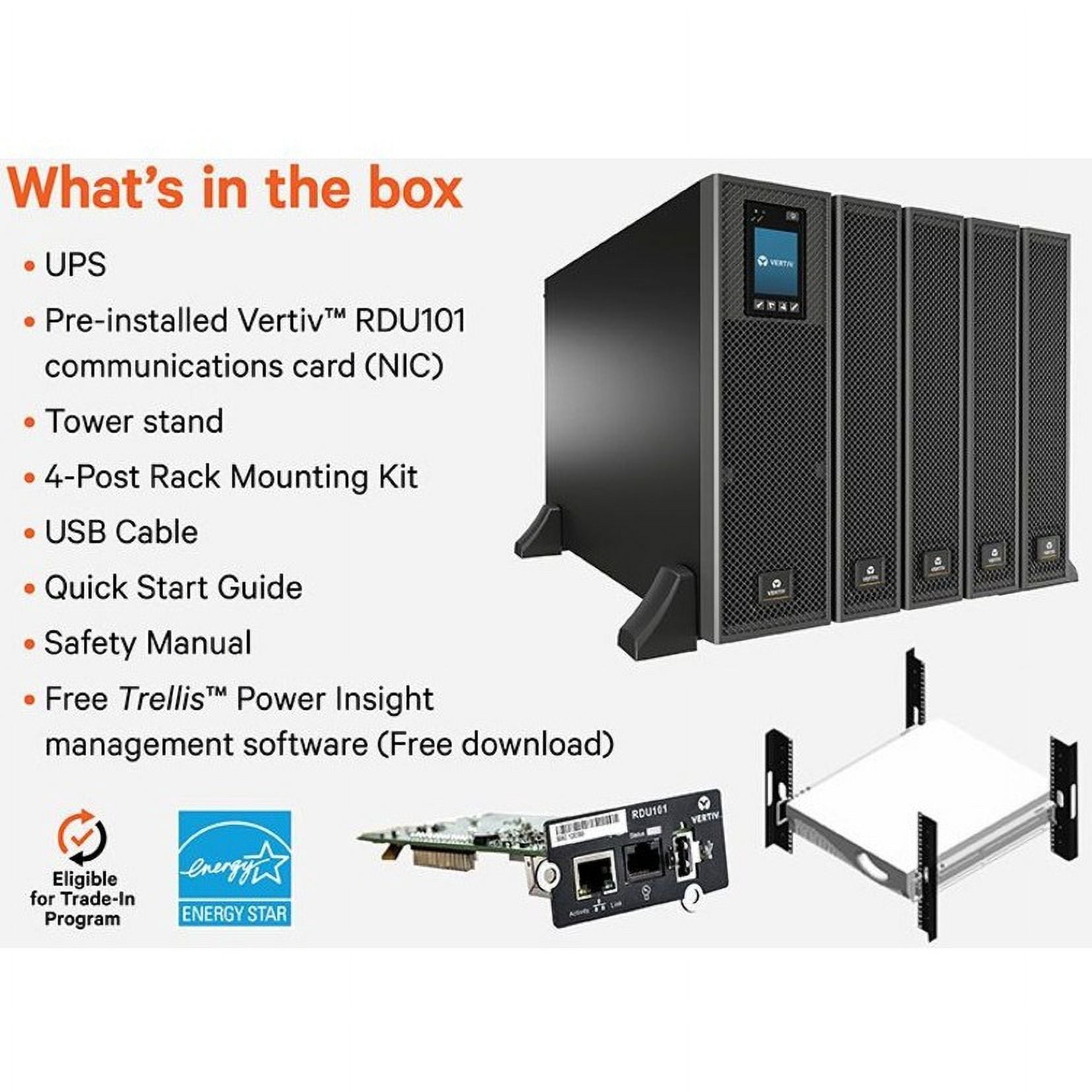 Vertiv Liebert GXT5 UPS-15kVA/15kW/208 and 120VAC