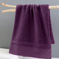 thumbnail image 2 of Beautynvta Bath Towels for Bathroom, Solid Color Cotton Bath Towel, Soft Absorbent Thickened Bath Towels for Bathroom, Travel, Camp, Hotel, and Spa, 39.4''x19.7'', Purple, 2 of 6