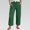 Z1-Green, variant on JJHGVB Cropped Trouser Thin Pants Capris pedal pushers for women Cropped Lounge Trousers Capris with Pockets women's capris Lightweight Wide Leg Trousers Baggy Straight Leg Gauze Pant Z1- 3XL