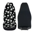 thumbnail image 6 of POLERO Wrap Around Fit Car Seat Cover for Auto, Nonslip Breathable Car Front Seat Cover Polyester Fabric Two Pack, Black Floral Lattice, 6 of 9