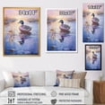 thumbnail image 4 of Designart "Duck in Twilight by the Lake I" Animals Framed Wall Art - Traditional Blue Duck Living Room Framed Canvas Art, 4 of 6