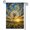 D, variant on XaaKee Garden Flags, Windswept Golden Halo Dandelion Yard Flag, Double-sided High-Quality White Linen Garden Flags For Outside, Small Garden Flags For Patio, 12x18Inch
