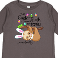 thumbnail image 4 of Inktastic Easter Sloth with bunny ears- funny Boys or Girls Long Sleeve Toddler T-Shirt, 4 of 5