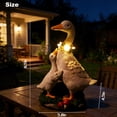 thumbnail image 7 of Porch Goose Statue Outdoor, Solar Garden Statue Goose Figurine Lights Outdoor Waterproof, Resin Outdoor Sculpture for Yard Porch Patio Lawn Garden Decor, Unique Gifts for Mom Grandma Women, 7 of 7