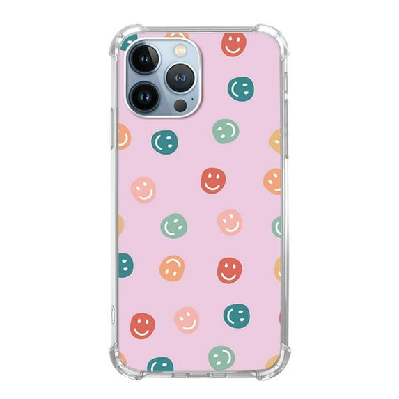Colorful Retro Smiley Face Case Compatible with iPhone 11 pro,Unique Art Design TPU Shock-proof Full Cover