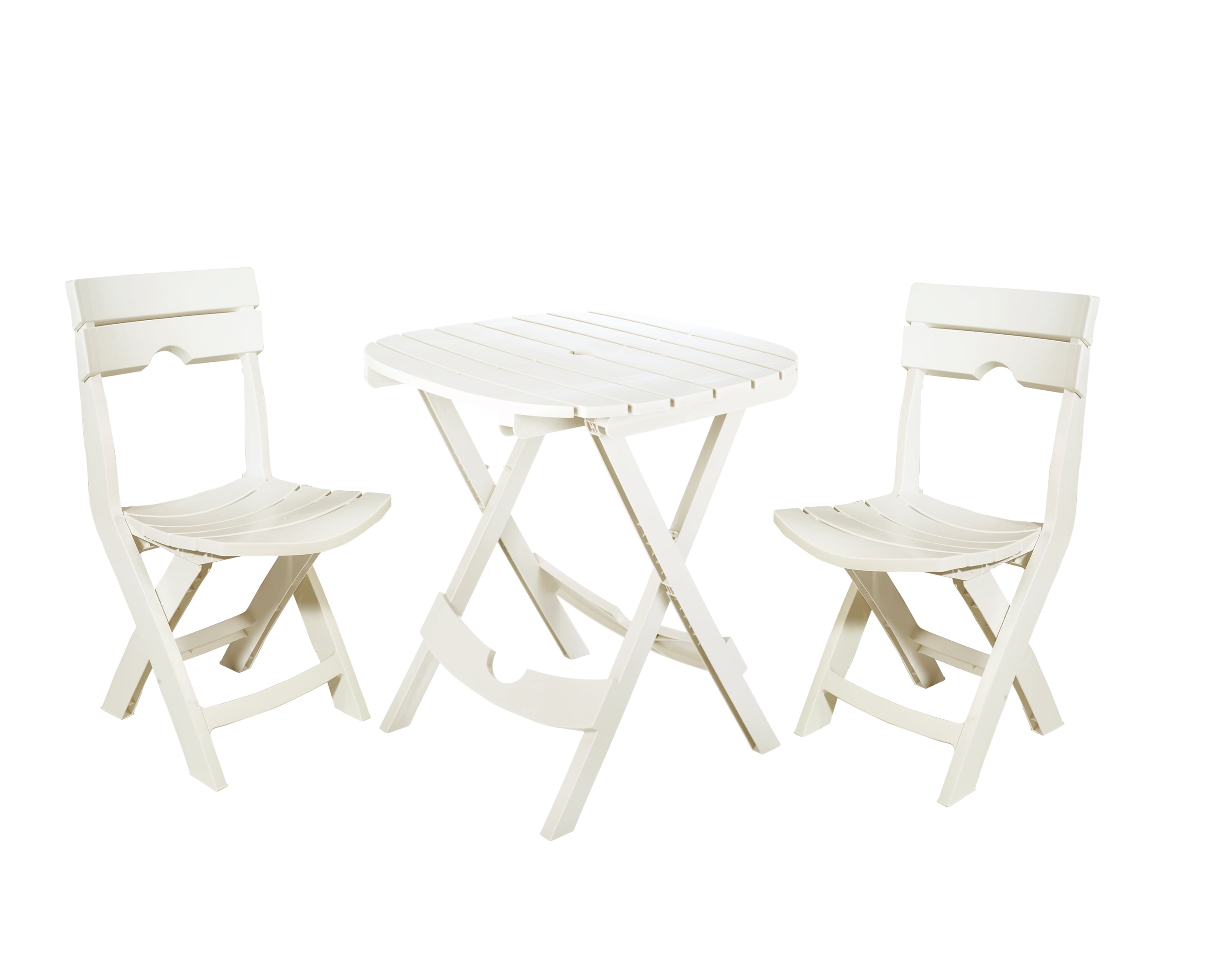 Adams Manufacturing Quik-Fold White Patio Chair 
