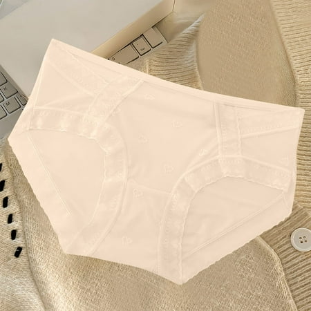 Xdegoge Clearance Womens Clothing Underwear for Cotton Black Ladies Lingerie Cute Sexy Undies Pantaletas Para Mujer Sin Costura On Sale Or Clearance Pink M