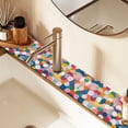 thumbnail image 2 of Yayeee Faucet Mat for Kitchen Sink 30" Diatomite Long Splash Guard Pad, Dark Colorful Circles, 2 of 7