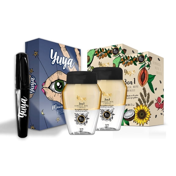 Yuya Pack 2 pzas desmaquillante bifásico + Máscara para pestañas doble aplicador