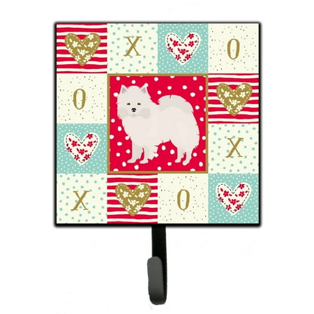 

Carolines Treasures CK5808SH4 American Eskimo Love Leash or Key Holder Red 7Hx4.25W multicolor