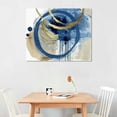 thumbnail image 2 of Nawypu Blue Geometric Picture Blue Gold Painting Abstract Geometric Print Indigo Canvas Wall Art Blue Minimalist Poster Navy Blue Modern Art Gold Geometric Wall Art Blue Watercolor Artwork, 2 of 6